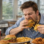 Comer frenéticamente puede revelar que uno se está “tragando sus emociones”.